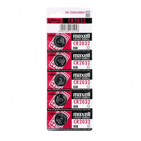 Maxell CR2032 Lithium Battery 3V Düğme Pil 5li Paket
