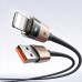 Mcdodo CA-6911 USB-A to Lightning Transparent Cable With Charging Light Gold