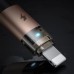 Mcdodo CA-6911 USB-A to Lightning Transparent Cable With Charging Light Gold
