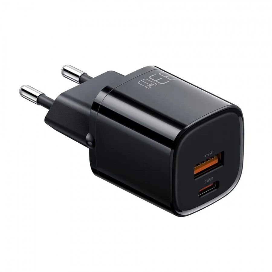 Mcdodo CH-0151 33W Gan Pd 1xUSB 1XType-C Girişli Mini Hızlı Şarj Adaptörü-Siyah