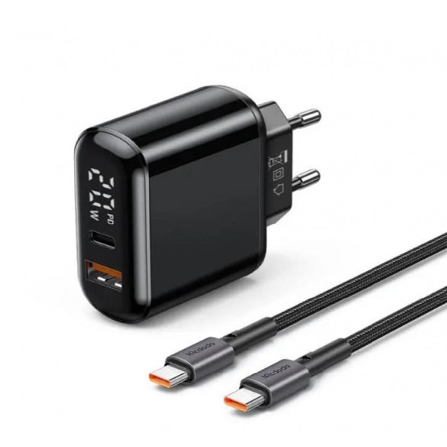 Mcdodo CH-7172 PD3 20W Type-C + USB Şarj Aleti Type-C Kablo Set