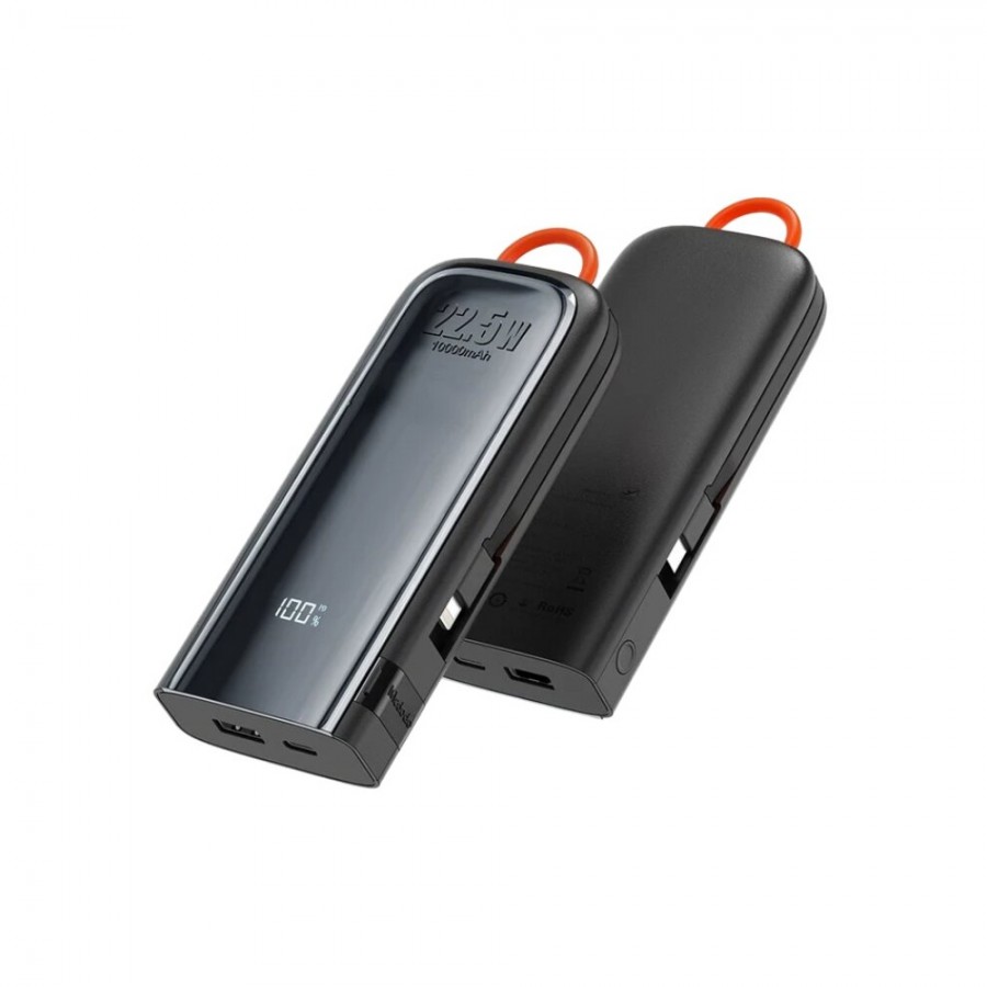 Mcdodo MC-1161 10000 mAh 22.5W Dahili Kablolu Dijital Ekran Powerbank - Siyah Mcdodo MC-1161 10000 mAh 22.5W Dahili Kablolu Dijital Ekran Powerbank - Siyah