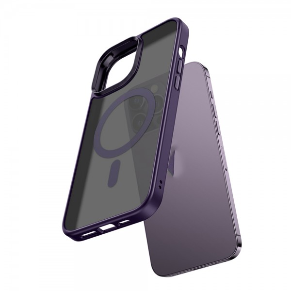 Mcdodo PC-5036 iPhone 14 Pro Kılıf Magsafe Mat Silikon Kapak - Derin Mor&hellip;