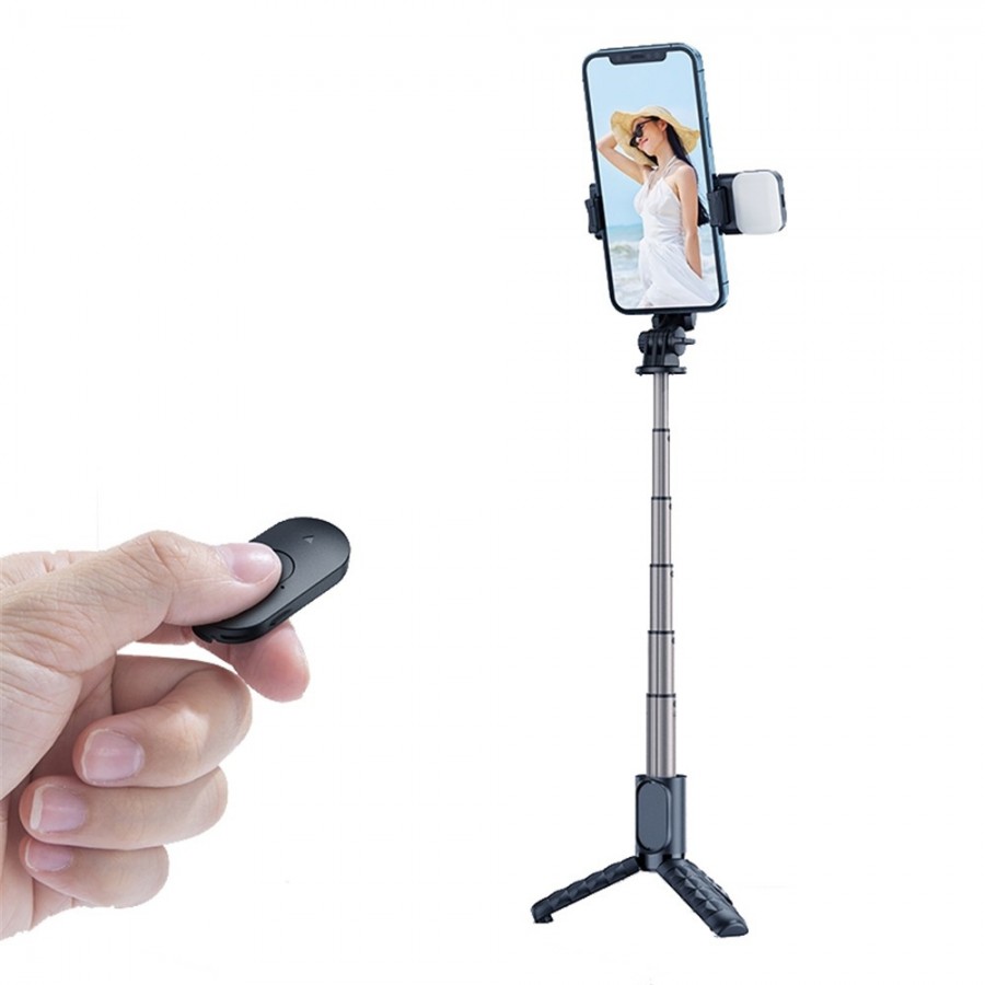 Mcdodo SS -1781 Bluetooth Selfie Çubuğu Uzaktan Kumandalı Tripod Standlı - Siyah Mcdodo SS -1781 Bluetooth Selfie Çubuğu Uzaktan Kumandalı Tripod Standlı - Siyah