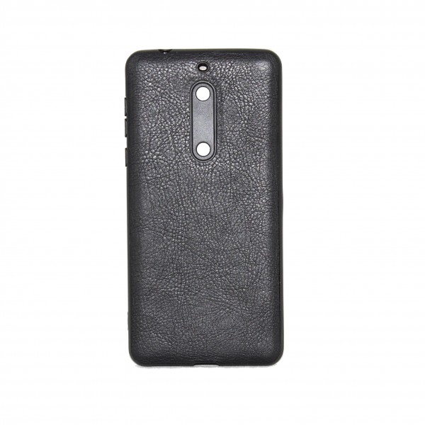 Nokia 5 360 Derece Slim Premium Deri Görünümlü Silikon Kılıf Siyah…
