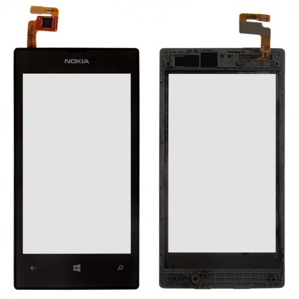 Nokia Lumia 520 Dokunmatik Çıtalı Ön Panel Orj - Siyah