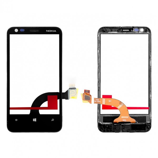 Nokia Lumia 620 Dokunmatik Çıtalı Ön Panel - Siyah…