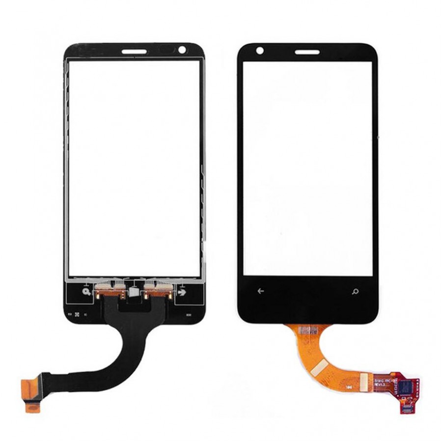 Nokia Lumia 620 Dokunmatik Ön Cam Çıtasız - Siyah