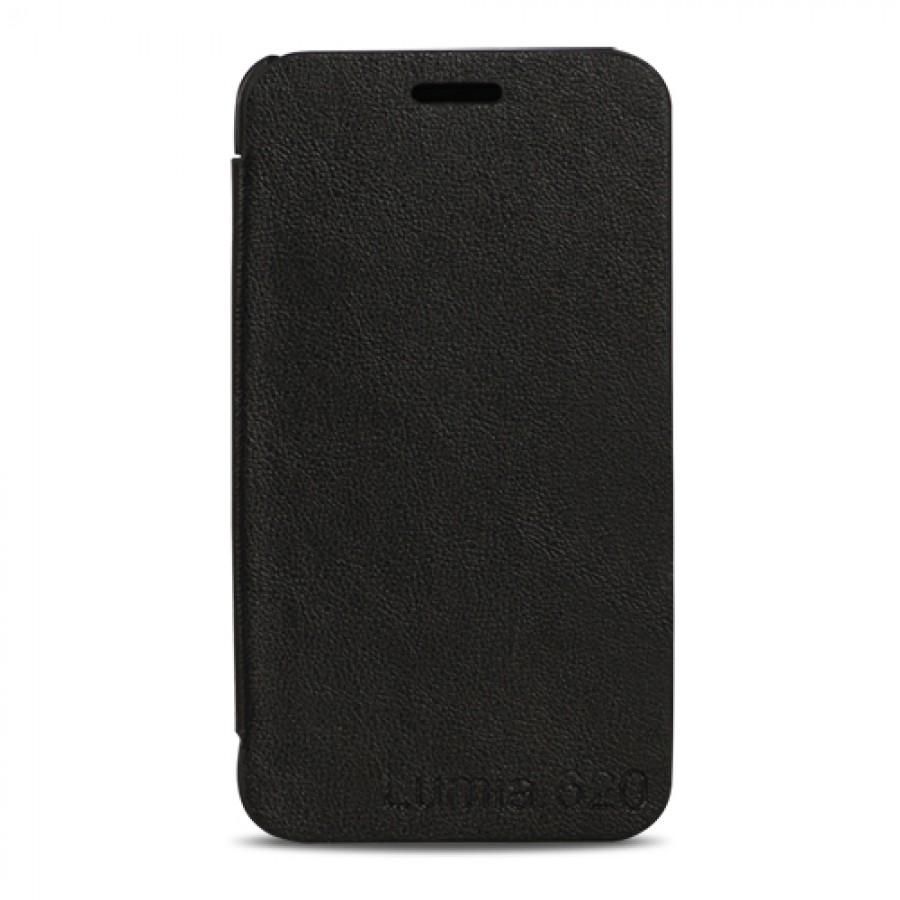 Nokia Lumia 620 Flip Case Kılıf Siyah