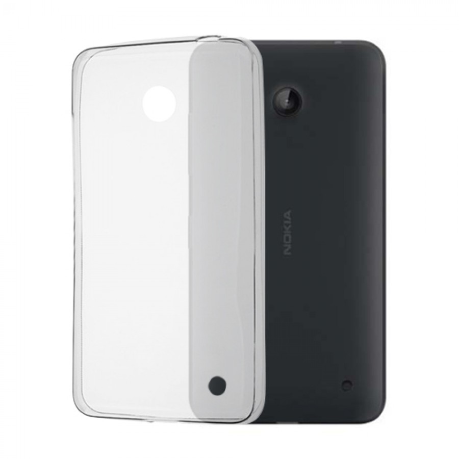 Nokia Lumia 630 Kılıf Soft Silikon Şeffaf Arka Kapak