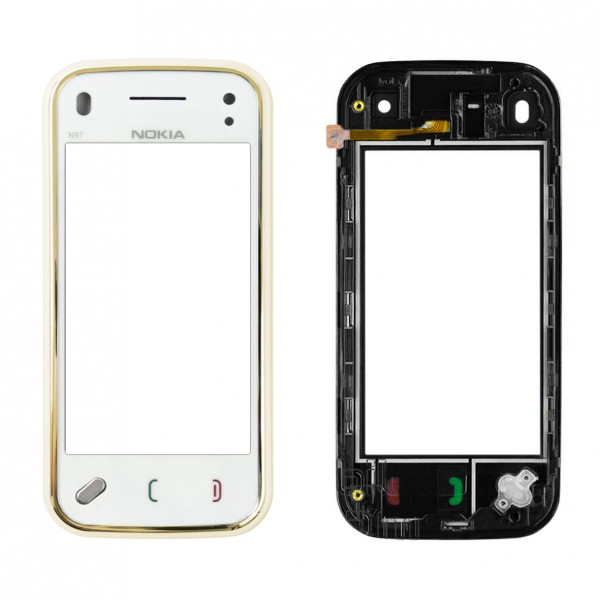 Nokia N97 Mini Dokunmatik Ön Panel Çıtalı Orj - Beyaz