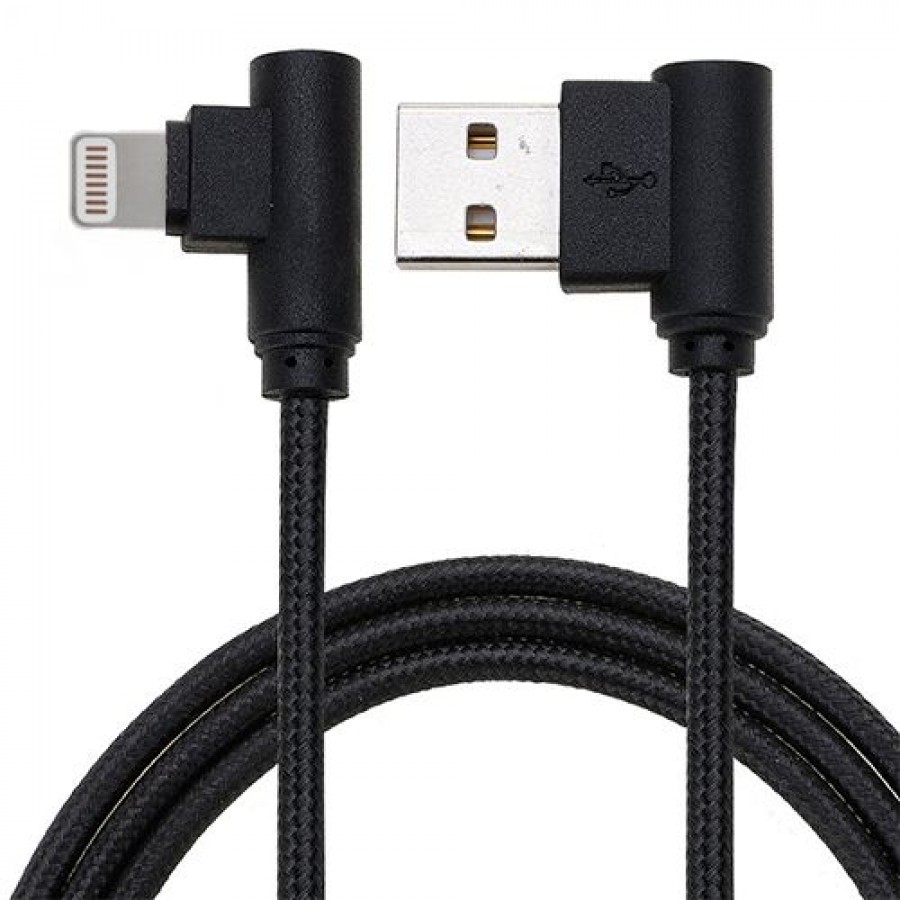 NoTech iPh Lightning L-Type Kırılmaz USB Kablo Siyah