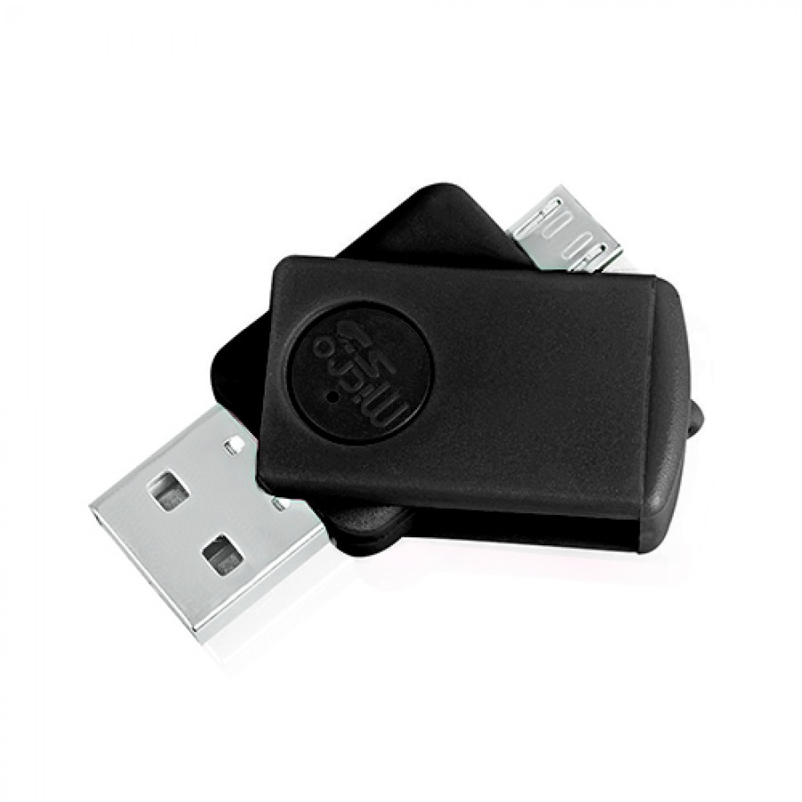 NoTech Micro + USB Kart Okuyucu OTG Smart Siyah