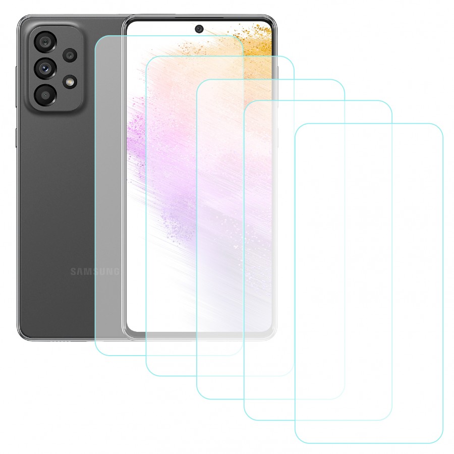 Notech Samsung Galaxy A73 Temperli Cam Ekran Koruyucu 5li Eko Paket