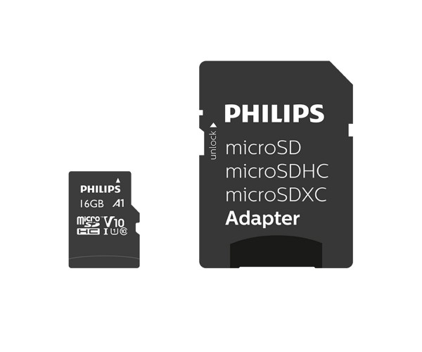 Philips 16GB Micro SDHC Class10 UHS-I U1 Adaptörlü Hafıza Kartı&hellip;
