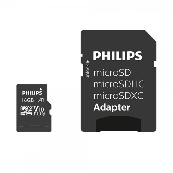 Philips 16GB Micro SDHC Class10 UHS-I U1 Adaptörlü Hafıza Kartı&hellip;
