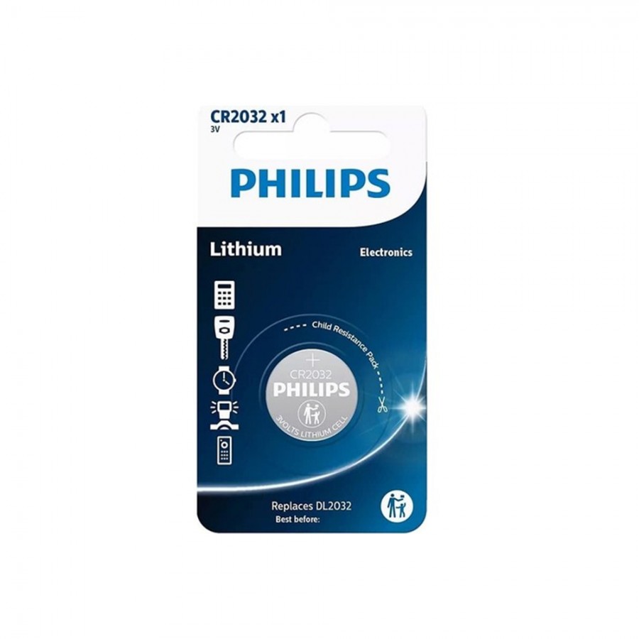 Philips CR2032 X1 Lithium Battery 3V Düğme Pil Tekli