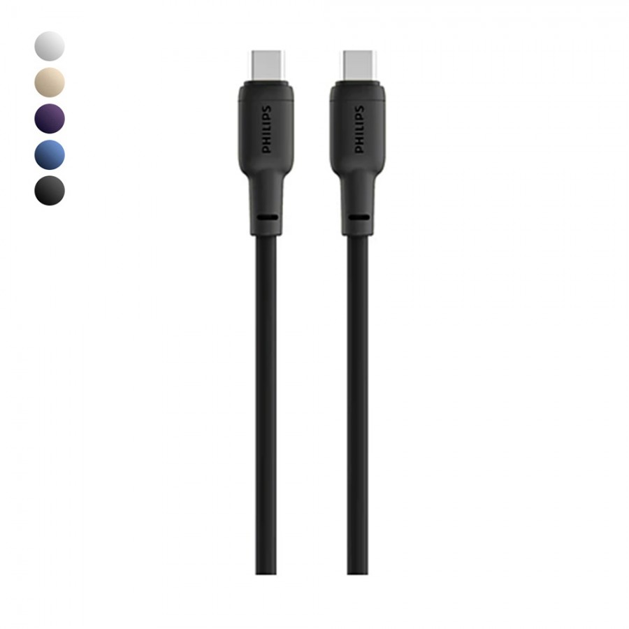 Philips DLC6541C 60W Type-C to Type-C Şarj Kablosu 1.2m Philips DLC6541C 60W Type-C to Type-C Şarj Kablosu 1.2m