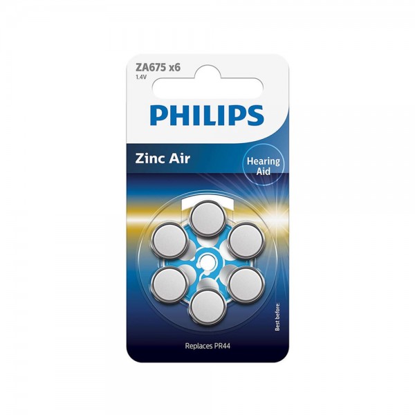 Philips ZA675 x6 İşitme Cihazı 1.4V Pil 6lı Paket 75 Numara…
