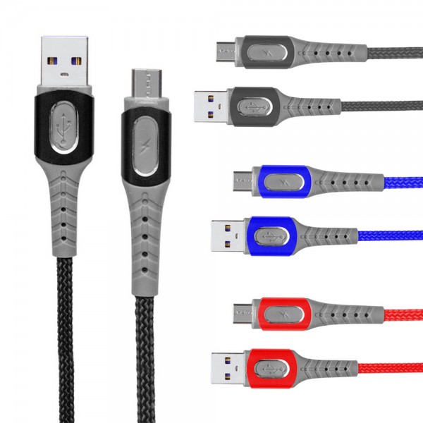 Powermaster 3780 Micro USB Metal Şarj ve Data Kablosu 1mt 5A (XF-42)…