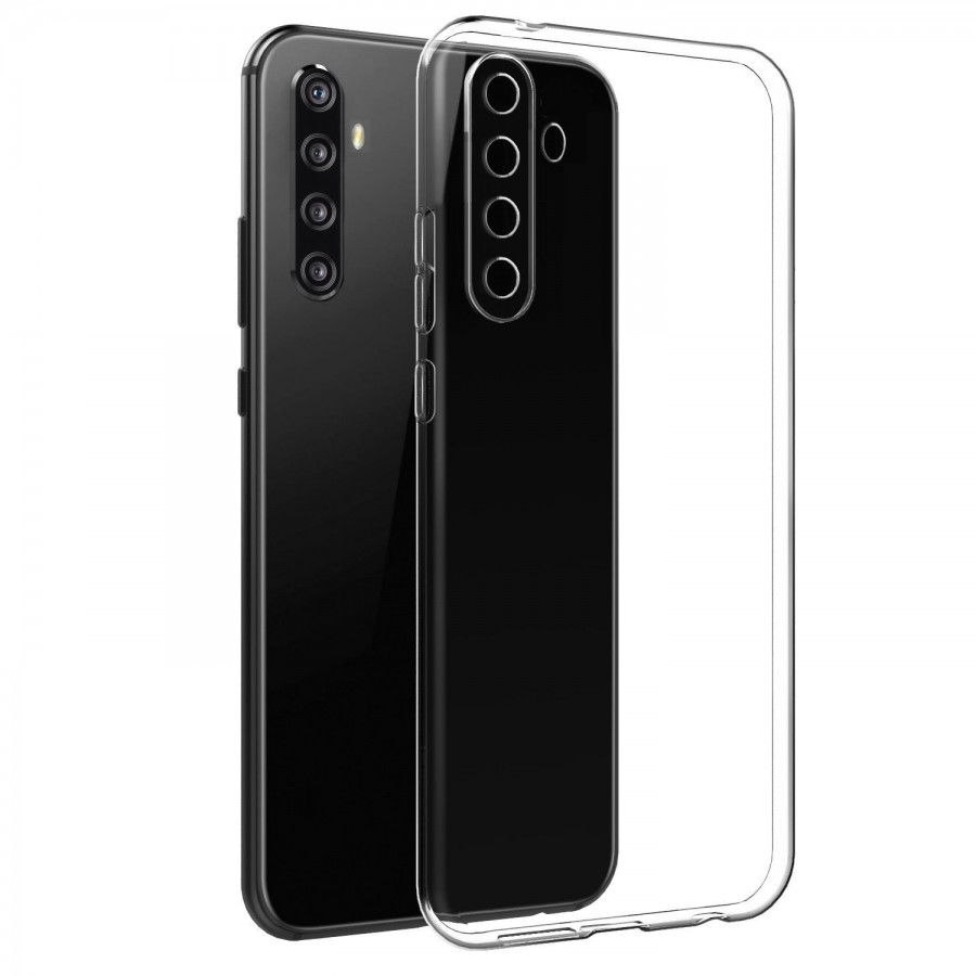 Realme 6 Pro Kılıf FitCase Toz Koruma Tıpalı Şeffaf Arka Kapak