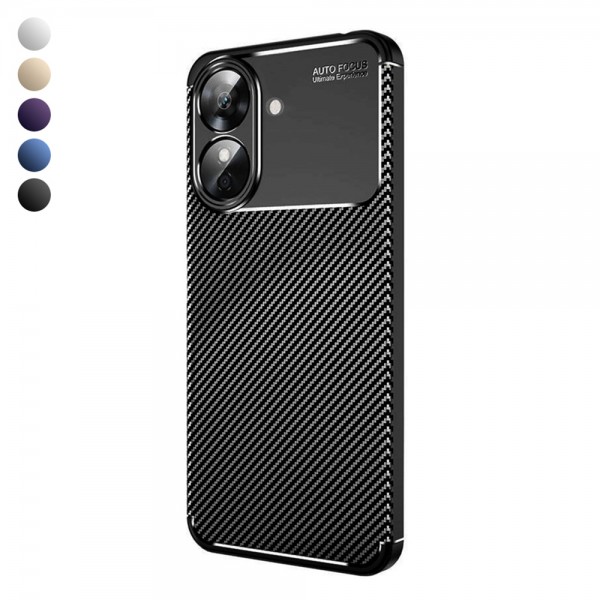Realme Note 60 Kılıf Focus Carbon Desen Silikon Arka Kapak…