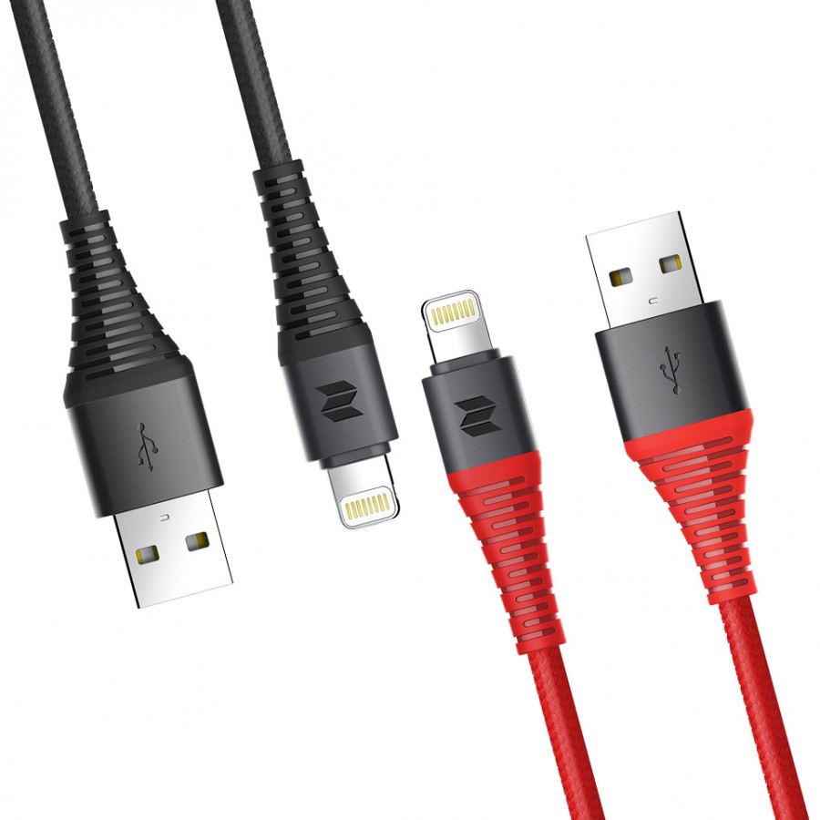 Rock Space Z8 Hi-Tensile Lightning Şarj ve Data Aktarım Kablosu 120cm 2.1A