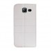 Samsung Galaxy Trend Lite (S7390) Dikişli ve Gizli Mıknatıslı Tiger Kılıf Beyaz