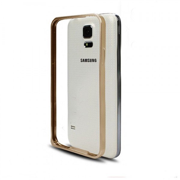 Samsung G900 S5 0,7 mm Metal Bumper Çerçeve Kılıf Gold…