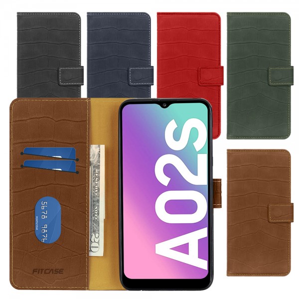 Samsung Galaxy A02s Kılıf Kroko Desen Kapaklı Cüzdanlı…