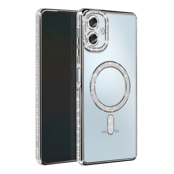 Samsung Galaxy A06 Kılıf Joke Seri Magsafe Özellikli Taşlı Simli Sili&hellip;