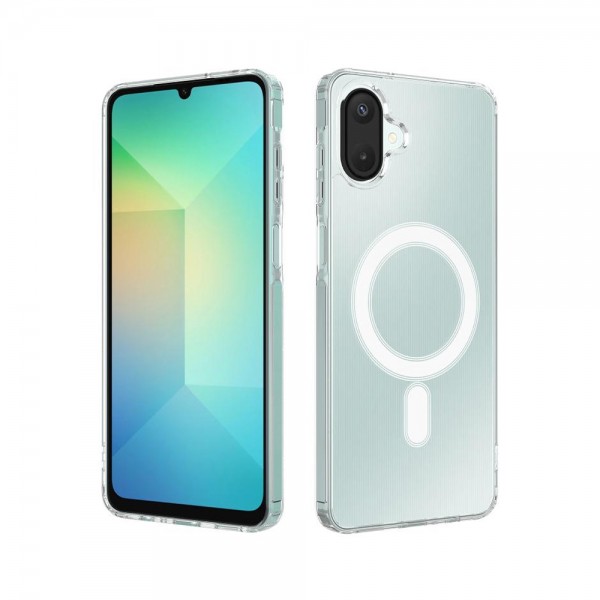 Samsung Galaxy A06 Kılıf Magsafe Özellikli Şeffaf Silikon Kapak… Samsung Galaxy A06 Kılıf Magsafe Özellikli Şeffaf Silikon Kapak…