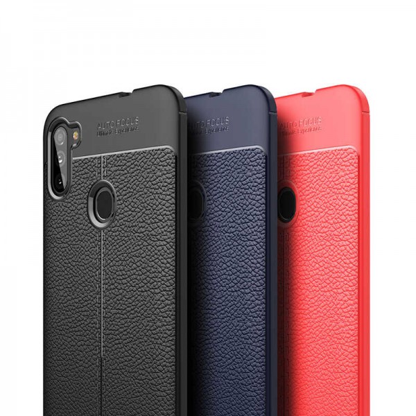 Samsung Galaxy A11 (A115) Kılıf Focus Deri Desen Silikon Arka Kapak…
