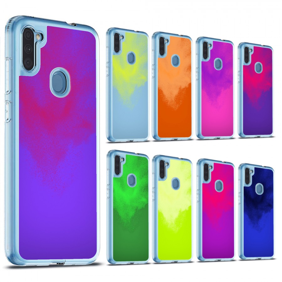 Samsung Galaxy A11 (A115) Kılıf Neon Likit Silikon Arka Kapak