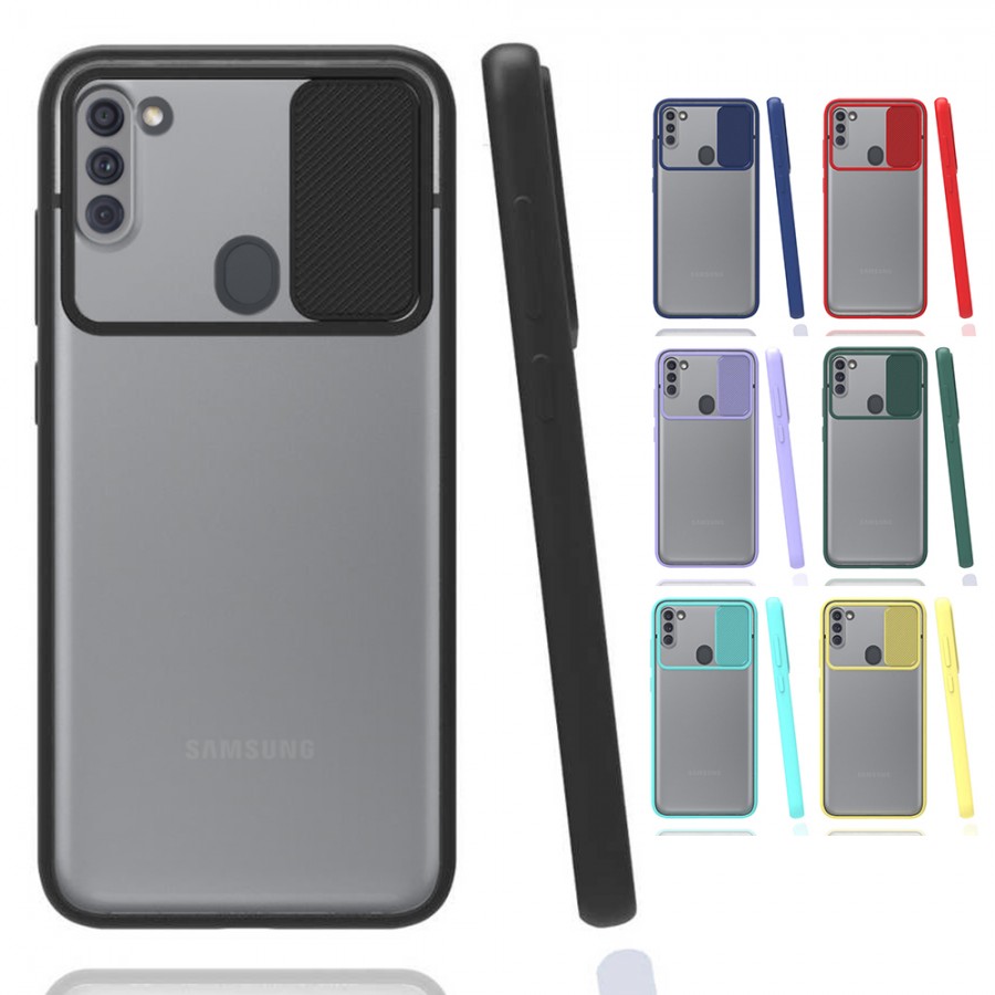Samsung Galaxy A11 Kılıf Palm Kamera Koruma Kapaklı Silikon