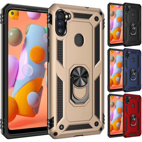 Samsung Galaxy A11 / M11 Kılıf Panzer Ring Tam Koruma Arka Kapak…