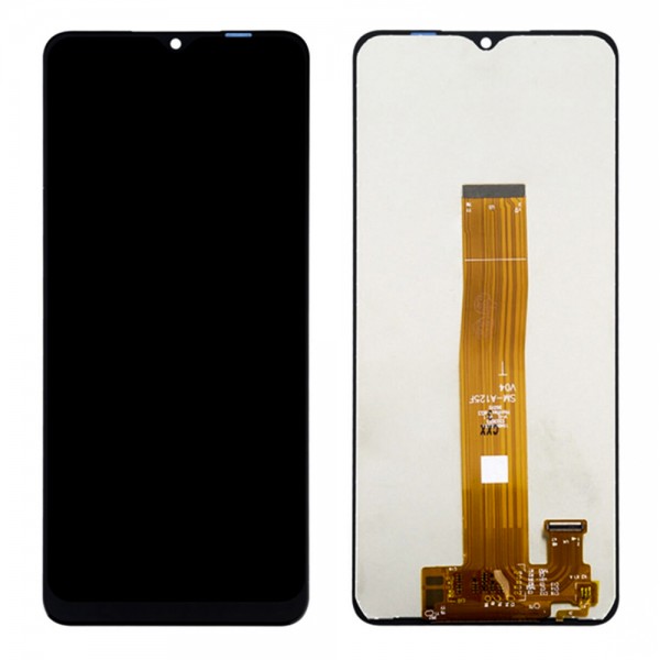 Samsung Galaxy A12 A125 LCD Ekran Dokunmatik Çıtasız Servis Orj - Siyah…