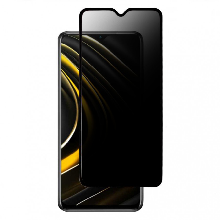 Samsung Galaxy A12 Hayalet Privacy Gizli Cam Ekran Koruyucu Siyah