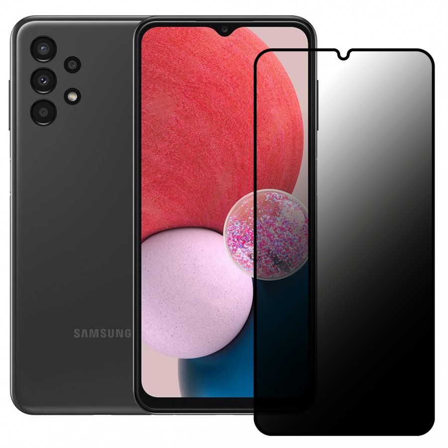 Samsung Galaxy A13 Hayalet Privacy Gizli Cam Ekran Koruyucu Siyah