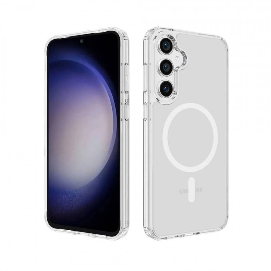 Samsung Galaxy A16 Kılıf Magsafe Özellikli Şeffaf Silikon Kapak