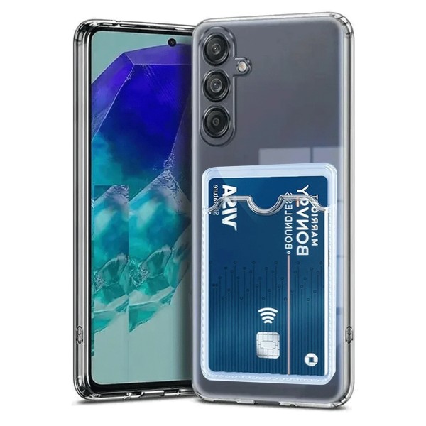 Samsung Galaxy A17 Kılıf Cardy Şeffaf Kartlık Cepli Kapak…