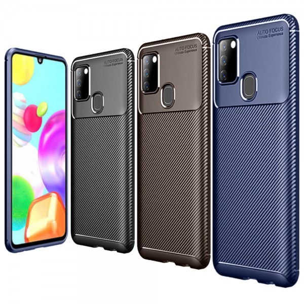 Samsung Galaxy A21s Kılıf Focus Carbon Desen Silikon Arka Kapak…