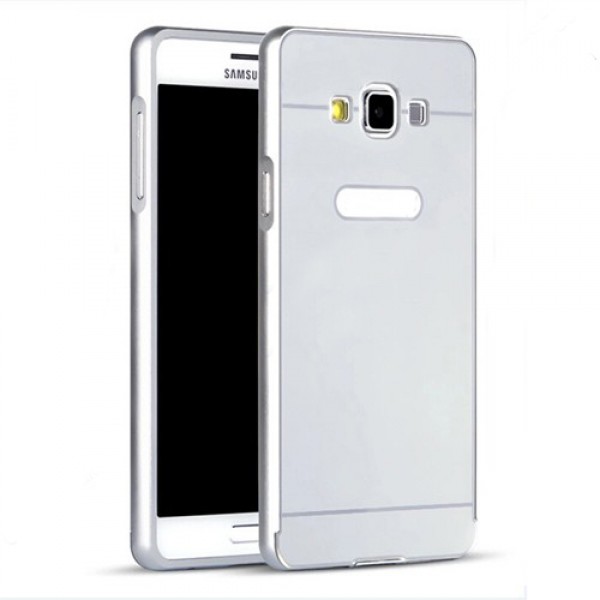 Samsung Galaxy A3 0,7 mm Metal Bumper Arka Koruma Kapaklı Gri…