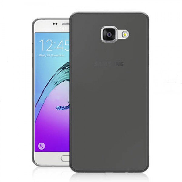 Samsung Galaxy A3 2016 (A310) Kılıf Soft Silikon Şeffaf-Siyah Arka Kapa…