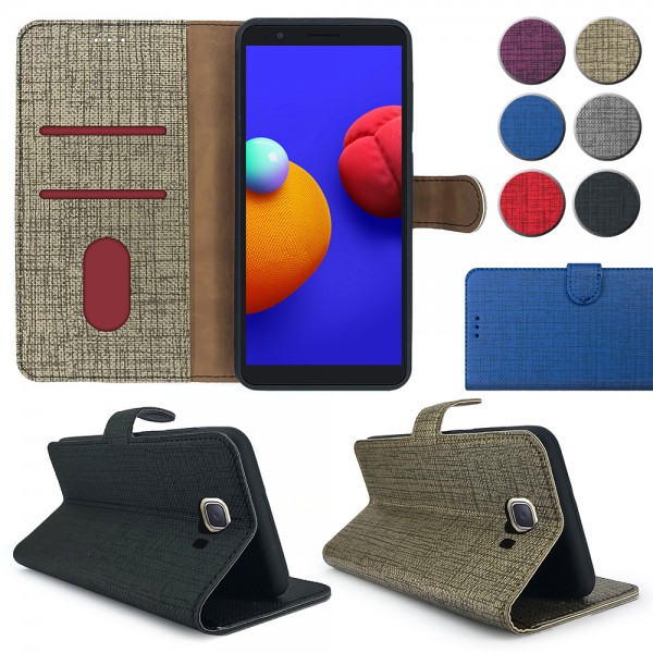 Samsung Galaxy A3 2017 (A320) Kılıf FitCase Fabric Kapaklı Cüzdanlı…