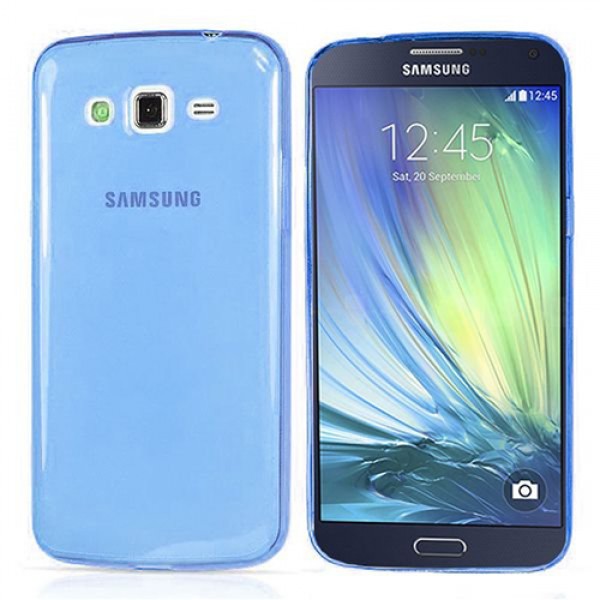 Samsung Galaxy A3 (A300) Kılıf Soft Silikon Şeffaf-Mavi Arka Kapak…