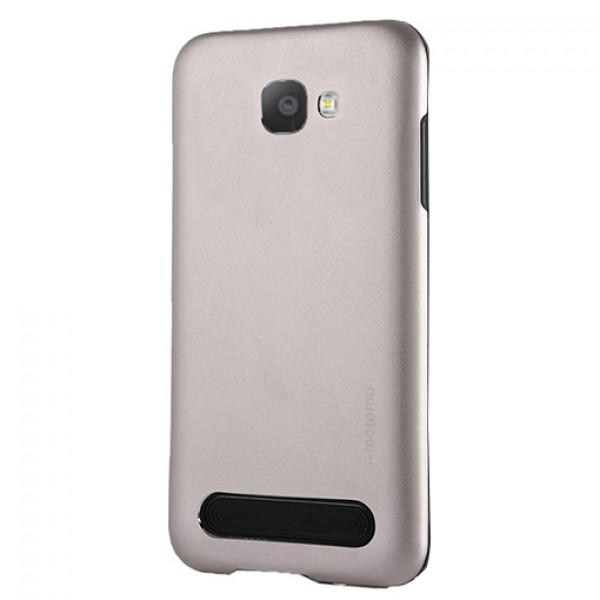 Samsung Galaxy A3 New Motomo Metal TPU Arka Kapak Silver