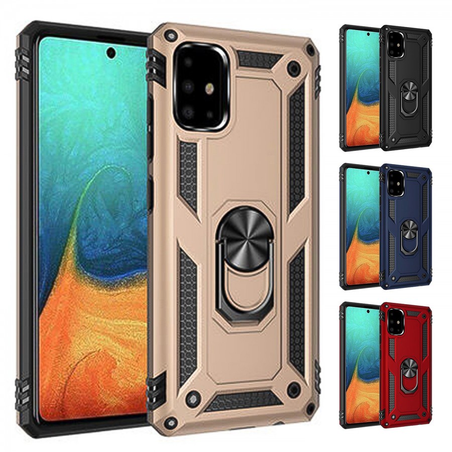Samsung Galaxy A31 (A315) Kılıf Panzer Ring Tam Koruma Arka Kapak