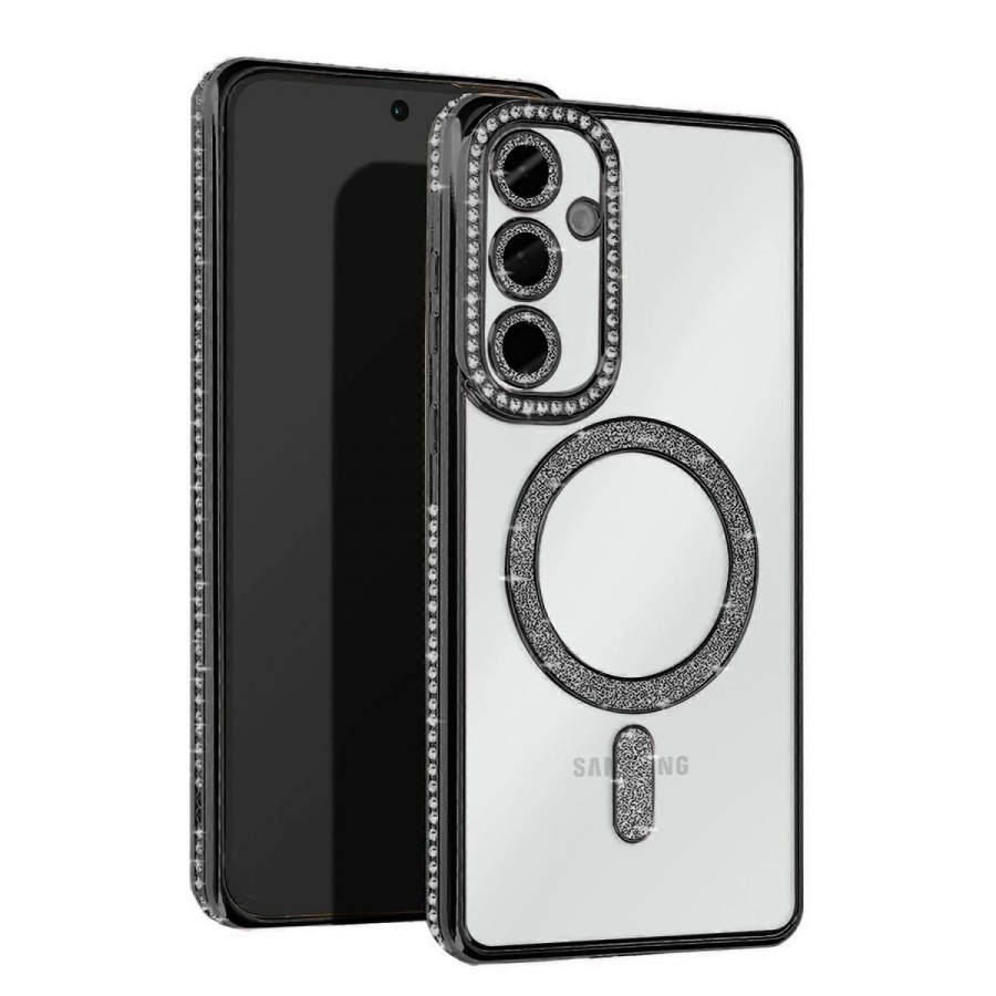 Samsung Galaxy A36 / A56 Kılıf Joke Seri Magsafe Özellikli Taşlı Simli Silikon Kapak Samsung Galaxy A36 / A56 Kılıf Joke Seri Magsafe Özellikli Taşlı Simli Silikon Kapak