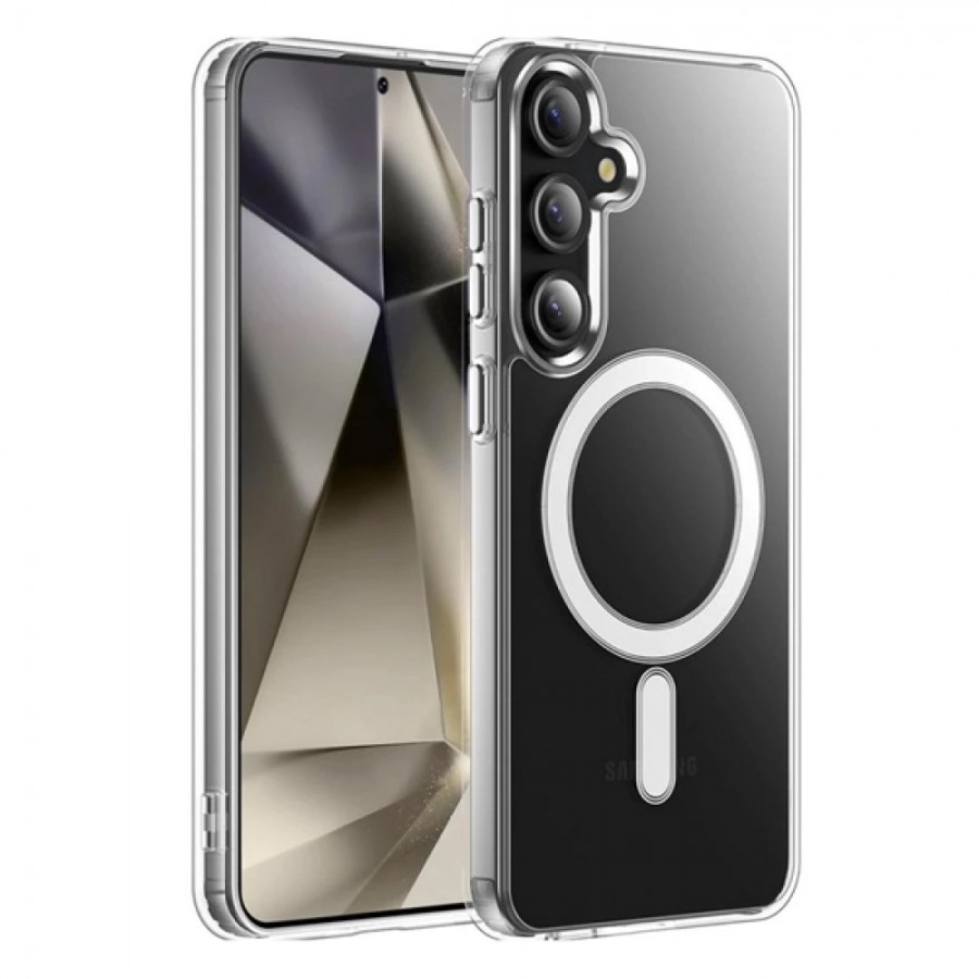 Samsung Galaxy A36 Kılıf Magsafe Özellikli Şeffaf Silikon Kapak Samsung Galaxy A36 Kılıf Magsafe Özellikli Şeffaf Silikon Kapak